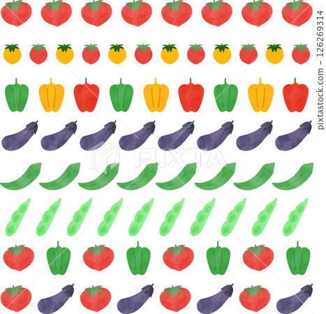 籃子裡的夏季蔬菜的水彩插圖 籃子裡的夏季蔬菜的水彩插圖 126269314