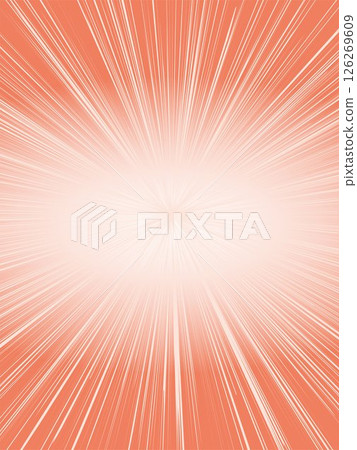 Intensely radiating concentrated lines background material_light red 126269609