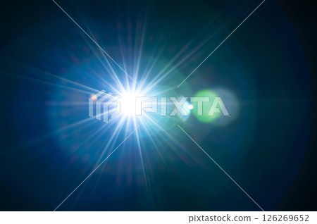 Sun flare on the black background 126269652