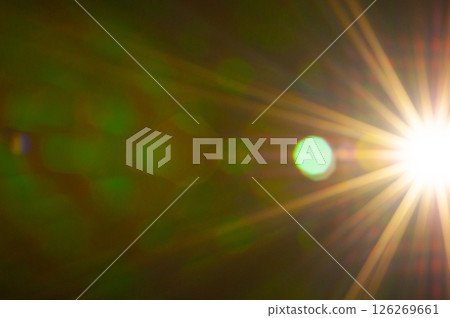 Sun flare on the black background Sun flare on the black background 126269661