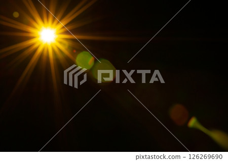 Sun flare on the black background 126269690