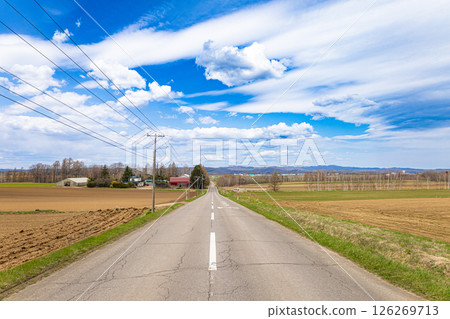 北海道大空町女滿別機場附近的路景 126269713