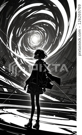 Young people making choices in a monochrome world 126269769