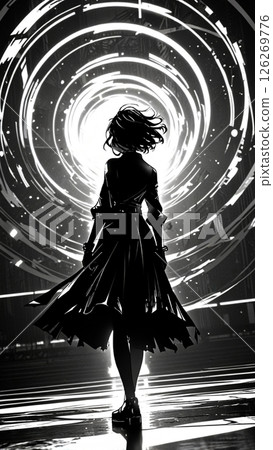 Young people making choices in a monochrome world 126269776