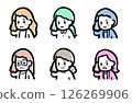 Variations of a woman on a phone call with an angry expression 126269906
