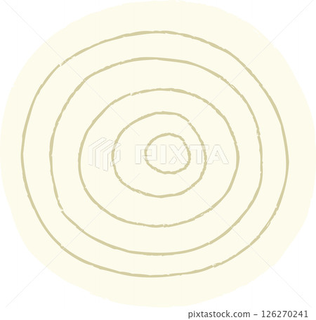 Simple hand-drawn onion cross section illustration 126270241