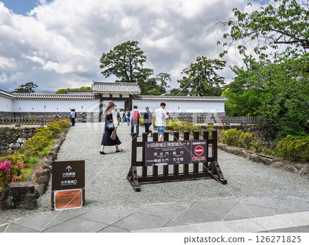 Odawara Castle: View from the entrance to the official climbing route 126271825