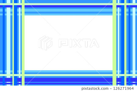 格子圖案框架白色空間藍色 格子圖案框架白色空間藍色 126271964