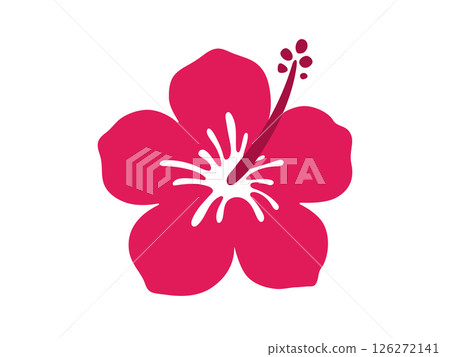 Hibiscus flat design icon vector illustration Hibiscus flat design icon vector illustration 126272141
