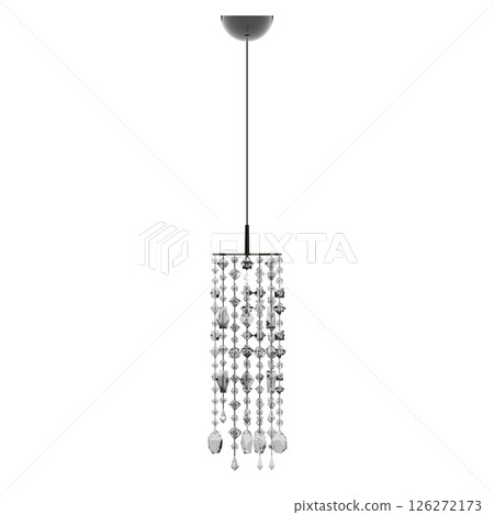 chandelier on the ceiling isolated on transparent background, hanging lamp, pendant light, 3D illustration, cg render chandelier on the ceiling isolated on transparent background, hanging lamp, pendant light, 3D illustration, cg render 126272173