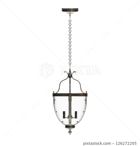 chandelier on the ceiling isolated on transparent background, hanging lamp, pendant light, 3D illustration, cg render chandelier on the ceiling isolated on transparent background, hanging lamp, pendant light, 3D illustration, cg render 126272205