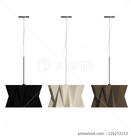 chandelier on the ceiling isolated on transparent background, hanging lamp, pendant light, 3D illustration, cg render 126272213