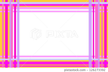 Lattice pattern frame white space orange pink 126273392