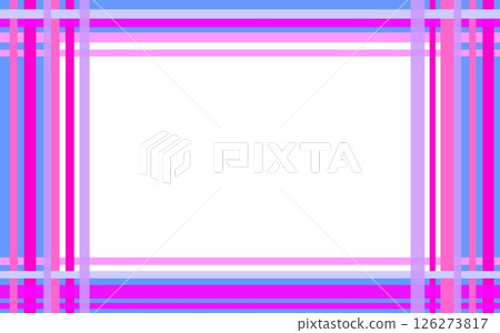 格子圖案框架白色空間藍色粉紅色 格子圖案框架白色空間藍色粉紅色 126273817