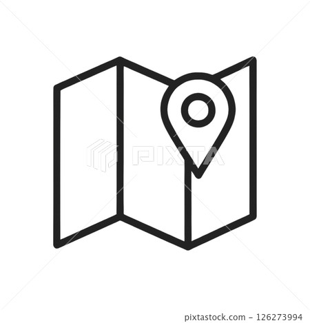 地圖線圖標，地圖，材質，無背景，簡單，UI 126273994