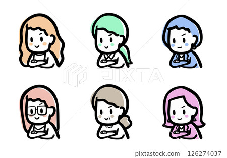 雙臂交叉，女性變體 126274037