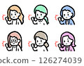 Variations of women doing fist pumps 126274039