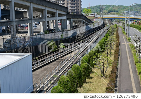Abandoned railway line at Tokadai Center Station (Peach Liner) Abandoned railway line at Tokadai Center Station (Peach Liner) 126275490