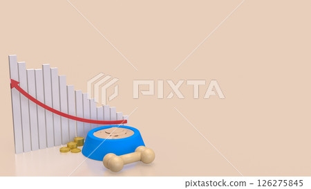 The Food in Bowl for Pet concept 3d Rendering. 126275845