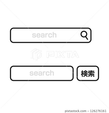 簡單可愛的搜尋框和搜尋視窗插圖/Web、應用程式、UI 設計 126276161