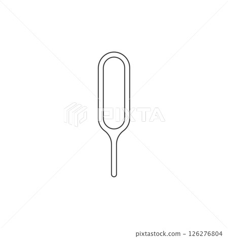 Sim ejector. Tool for removing SIM card from smartphone. Flat Vector illustration 126276804