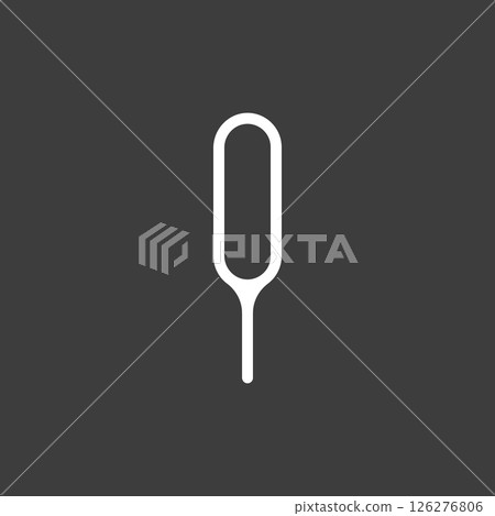 Sim ejector icon. Needle for opening SIM card slot of mobile phone. Vector illustration in Flat style Sim ejector icon. Needle for opening SIM card slot of mobile phone. Vector illustration in Flat style 126276806