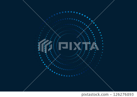 circle dot halftone round dotted frames. Design element for frame, logo, web pages, prints, posters, template. 126276893