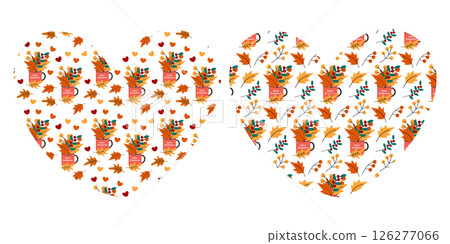 Vibrant and Colorful Heart Patterns Perfect for Creating Seasonal Thematic Designs 126277066