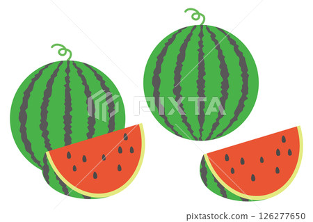 Illustration material of watermelon 126277650