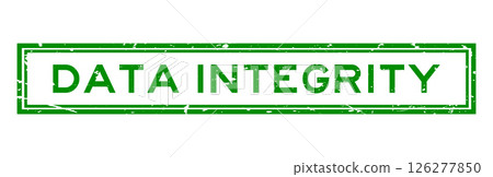 Grunge green data integrity word square rubber seal stamp on white background Grunge green data integrity word square rubber seal stamp on white background 126277850