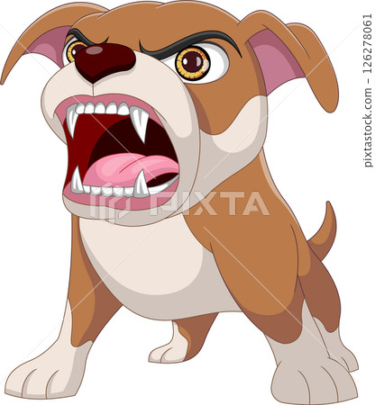 Cartoon little dog barking Cartoon little dog barking 126278061