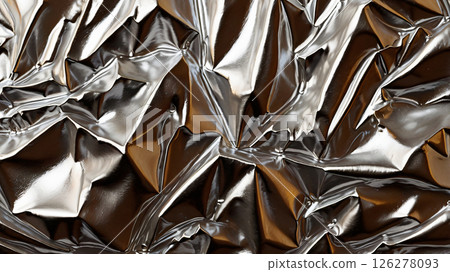 close up crumpled aluminum foil texture background, abstract pattern of tinfoil, copy space close up crumpled aluminum foil texture background, abstract pattern of tinfoil, copy space 126278093