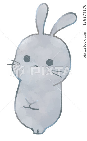 兔子抬頭（黑色） 126278176