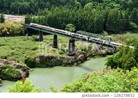 從野原城遺址眺望高山線飛驒特快（HC85系列） 126278652