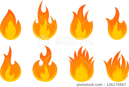 火/火焰圖示橙色 火/火焰圖示橙色 126278987