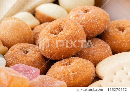 Assortment of delicious sweet treats Assortment of delicious sweet treats 126279552