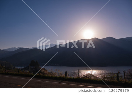 夕陽下的青木湖 夕陽下的青木湖 126279579