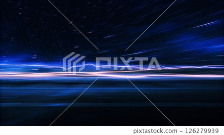 Light Speed Bule Horizon Neon Pulse of the Universe 126279939