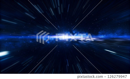 Light Speed Bule Horizon Neon Pulse of the Universe 126279947