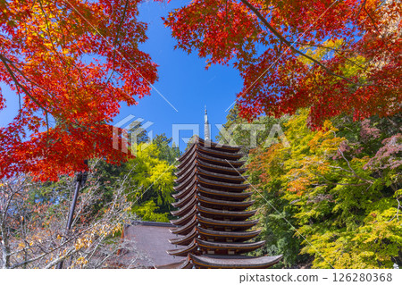 談山神社：紅葉環繞的十三重塔 126280368