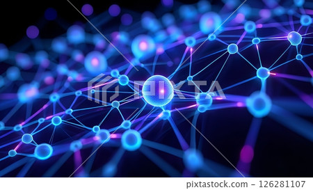 AI Brain Network: Glowing Neural Connections in a Digital Space AI Brain Network: Glowing Neural Connections in a Digital Space 126281107