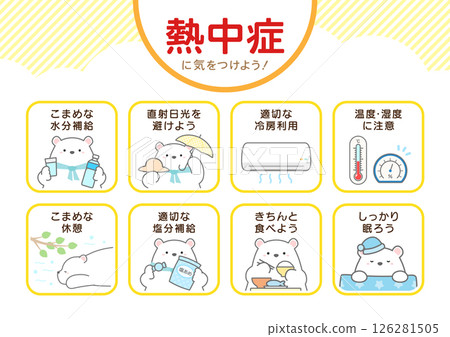 Heat stroke prevention poster Polar bear 02 Heat stroke prevention poster Polar bear 02 126281505