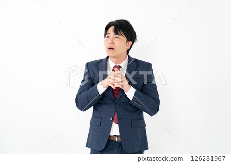 Businessman worried panic 126281967