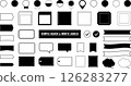 Set of simple monochrome labels and frames 126283277