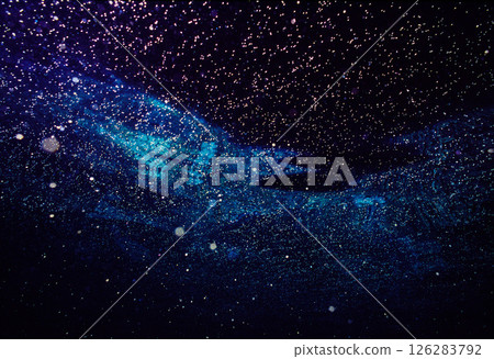 Coral spawning Bundles rising through the ocean 126283792