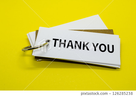 THANK YOU text on white notepad. A Simple Gesture, A Powerful Message of Recognition and Encouragement THANK YOU text on white notepad. A Simple Gesture, A Powerful Message of Recognition and Encouragement 126285238