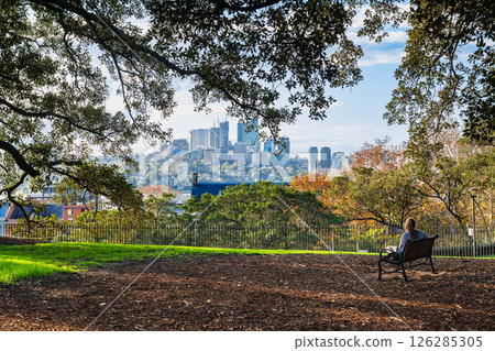 Sydney in Autumn: Autumnal Hills and a Girl in the Dusk Sydney in Autumn: Autumnal Hills and a Girl in the Dusk 126285305