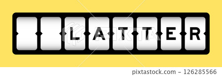 Black color in word latter on slot banner with yellow color background Black color in word latter on slot banner with yellow color background 126285566