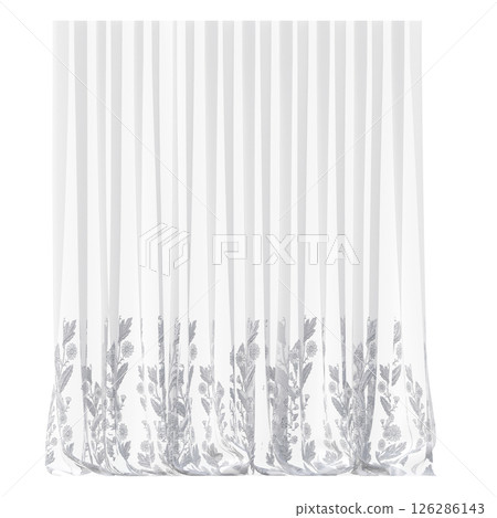 curtain isolated on a transparent background, interior decorations, 3D illustration, cg render curtain isolated on a transparent background, interior decorations, 3D illustration, cg render 126286143