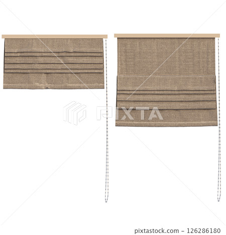 curtain isolated on a transparent background, interior decorations, 3D illustration, cg render curtain isolated on a transparent background, interior decorations, 3D illustration, cg render 126286180